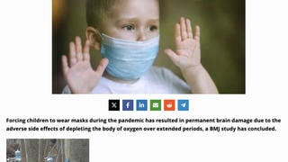Fact Check: BMJ  Did NOT Find 'Child Mask Mandates Caused Irreversible Brain Damage' -- Study Didn't Discuss It