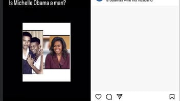 Fact Check: Photo Of Michelle Obama Looking Like 'A Man' Is NOT Authentic -- Trolls Doctored An Old Christmas Photo Of The Couple