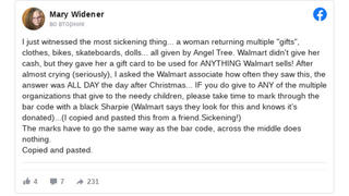 Fact Check: NO Evidence Angel Tree Recipients Can Return Their Gifts To Walmart