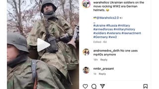 Fact Check: Video Does NOT Show Ukrainian Soldiers Wearing WWII German Helmets