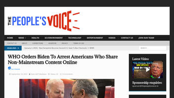 Fact Check: WHO Did NOT Order Biden To Arrest Americans Who Share 'Non-Mainstream Content Online'