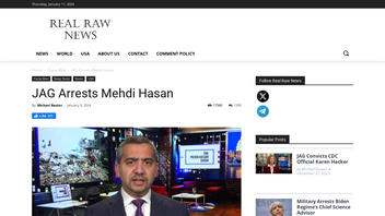 Fact Check: US Navy JAG Did NOT Arrest Journalist Mehdi Hasan on January 7, 2024