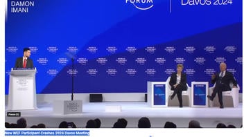 Fact Check: Video Of Social Media Personality Damon Imani Crashing WEF 2024 Davos Meeting Is NOT Real -- It's Satire