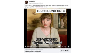 Fact Check: Taylor Swift Is NOT Giving Away Free $1,000 VISA Gift Cards -- Audio Is Fake