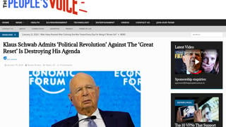 Fact Check: Klaus Schwab Did NOT Say 'Political Revolution' Is 'Destroying' His 'Great Reset' Agenda