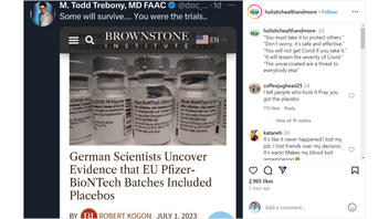 Fact Check: German Scientists Did NOT Uncover Evidence That EU Pfizer-BioNTech Batches Included Placebos