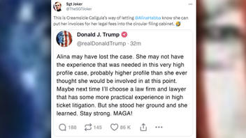 Fact Check: Trump Did NOT Post About His Lawyer Alina Habba That 'She Stood Her Ground' -- It's Fake