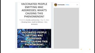 Fact Check: Vaccinated People Are NOT 'Emitting MAC Addresses' -- It's Bluetooth Tech From Phones Etc.