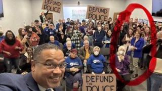 Fact Check: Minnesota Senator Amy Klobuchar And AG Keith Ellison Did NOT Pose With 'Defund The Police' Protestors -- Photo Is Edited