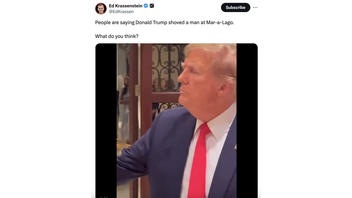 Fact Check: Video Does NOT Show Donald Trump Shoving Man At Mar-A-Lago