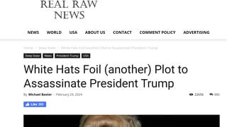 Fact Check: 'White Hats' Did NOT Foil Supposed Plot to 'Assassinate President Trump' -- Story Is From Site That Produces Fiction