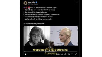 Fact Check: Audio Is Faked In Post Purporting To Show Navalny's Mother Accusing His Wife 