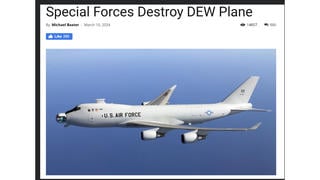 Fact Check: Special Forces Did NOT Destroy 'DEW' Plane