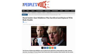 Fact Check: 'Royal Insider' Did NOT Say 'Kate Middleton Was Sacrificed and Replaced With Body Double'