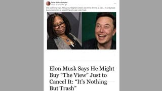 Fact Check: Elon Musk Did NOT Say He Might Buy 'The View' Just So He Could Cancel It -- Article First Appeared On Satire Site