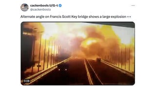 Fact Check: Video Does NOT Show 'Large Explosion' Of Francis Scott Key Bridge -- It's A Video From October 2022