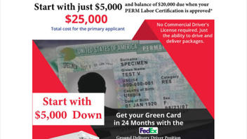 Fact Check: Most Immigrants, Their Families CANNOT Get 'Direct USA Immigration Through The EB3 Greencard Visa' Program