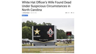 Fact Check: NO Evidence That A 'White Hat' Officer's Wife Was Found Dead Under Suspicious Circumstances In North Carolina