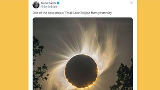 Fact Check: Faked Photo Does NOT Show Total Eclipse With Swirling Corona -- AI Generated