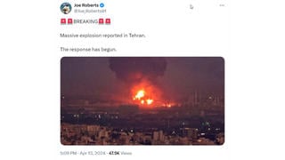 Fact Check: Photo Does NOT Show April 13, 2024 Retaliatory Attack On Iran's Capital Tehran -- It's An Old Picture, Mislabelled