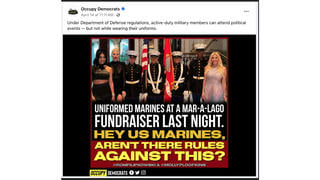 Fact Check: Marines Attending Event At Mar-A-Lago DID Have Permission To Wear Uniforms -- It Was Charity Event