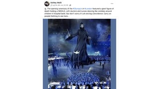 Fact Check: 2012 Ceremony At London Olympics Did NOT Feature 'Figure Of Death' Holding Syringe -- It's Voldemort Character From 'Harry Potter' 