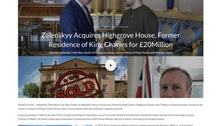 Fact Check: NO Evidence That Volodymyr Zelenskyy Bought Highgrove House From Britain's King Charles III