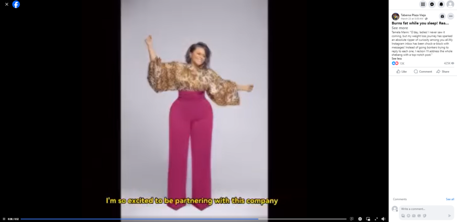 tamela mann weight loss gummies FB post.png