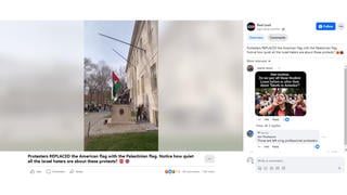Fact Check: Video Does NOT Show Harvard Protesters 'Replaced' U.S. Flag With Palestinian Flag -- U.S. Flag Was Not Flying At The Time