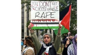 Fact Check: Manipulated Image Of Pro-Palestine 'You Don't Get To Choose' Sign Replaces 'How We Resist' With 'Who We Rape'