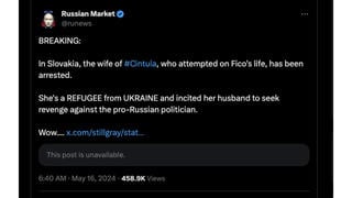 Fact Check: Fico Shooting Suspect's Wife Is NOT Ukrainian Refugee -- Police Said Such Speculation Is 'Hoax'
