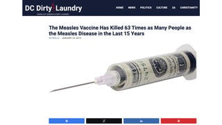 Fact Check: Measles Vaccine Is NOT Known To Have Killed '63 Times More People' Than Measles Did In US 2003-18