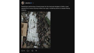 Fact Check: Photo Does NOT Show Palestinians Performing Funeral Prayer In Rafah After Israeli Strike In Late May 2024 -- 2023 Photo