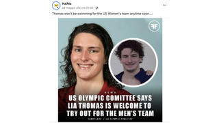 Fact Check: US Olympic Committee Did NOT Say Lia Thomas Can 'Try Out For The Men's Team'