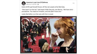 Fact Check: Kathy Griffin Was NOT 'Thrown Off The Red Carpet' At Met Gala In 2024