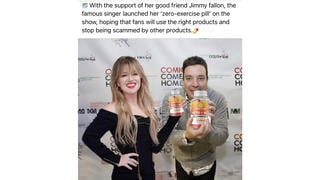 Fact Check: Kelly Clarkson, Jimmy Fallon Did NOT Promote Weight Loss Gummies In 2024 Interview