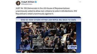 Fact Check: House Democrats Did NOT Vote To Allow Noncitizens To Vote In US Elections Nationwide