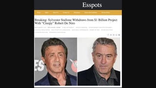 Fact Check: Sylvester Stallone Did NOT Withdraw From Movie With Robert DeNiro -- Did NOT Call Him 'Woke' And 'Creepy'