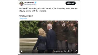 Fact Check: Jill Biden Did NOT Lead President Biden Out Of Normandy Ceremony Before It Ended