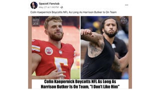 Fact Check: Colin Kaepernick Did NOT Say He's Boycotting NFL As Long As Harrison Butker Is On Team -- It's From Satire Article
