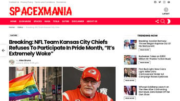 Fact Check: Kansas City Chiefs Did NOT 'Refuse To Participate In Pride Month' -- It's A Satirical Article