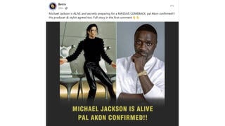 Fact Check: Clickbait Post Makes Bogus Claim That Michael Jackson Is Alive, Death Certificate From 2009 Proves He's Not