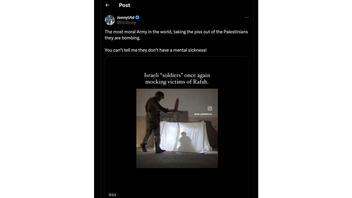 Fact Check: Video Does NOT Show Actual Israeli Soldier Mocking Rafah Offensive Victims -- It's Artistic Performance