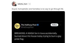 Fact Check: Iowa 'MAGA Fan' Did NOT Burn Down House Trying To Burn A Gay Pride Flag -- Satire Website
