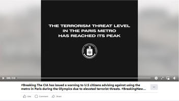 Fact Check: CIA Did NOT Issue Warning To US Citizens To Avoid Paris Metro During Summer Olympics
