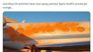 Fact Check: Environmental Group Just Stop Oil Did NOT Spray Taylor Swift's Private Jet With Orange Paint In June 2024