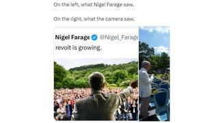 Fact Check: Nigel Farage Did NOT Misrepresent Size Of The Crowd At Rally -- Images Comparing Crowds Were Taken At Separate Events