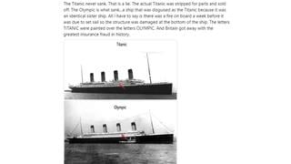 Fact Check: Sister Ships Titanic And Olympic Were NOT Switched In An Insurance Fraud Scheme -- Baseless Conspiracy Theory