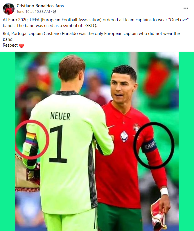 Fact Check: UEFA Did NOT Make Team Captains Wear Armband In Support Of ...