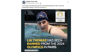 Fact Check: Lia Thomas Has NOT Been Exclusively Banned From 2024 Olympics In Paris